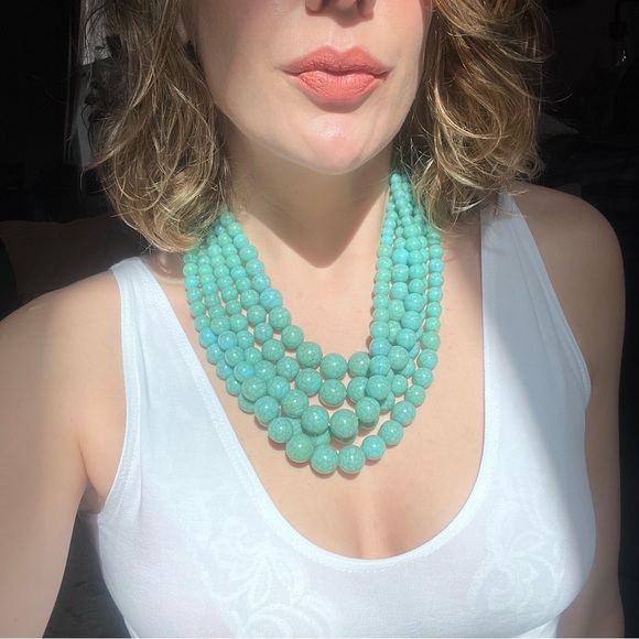Turquoise bead necklace - Picture 2 of 3